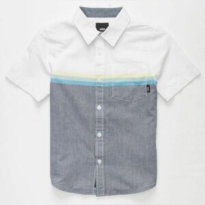 Vans Men’s Short Sleeve Button Down Shirt Size L Classic Fit Colorblock
